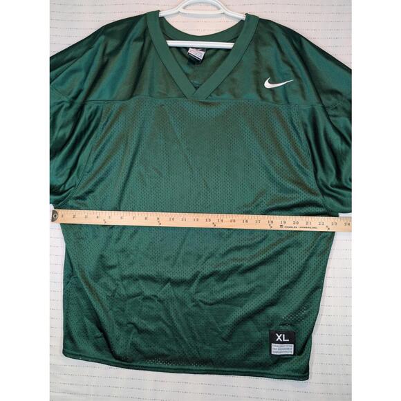 Nike Football Practice Jersey Green Mesh V Neck Athletic Mens XL - Picture 6 of 7